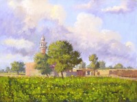 Tahir Bilal Ummi, 18 x 24 Inch, Oil on Canvas, Landscape Painting, AC-TBL-011